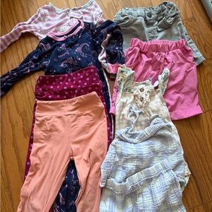 Lot of 9 girls Carter's Kids Bottoms Assorted Colors clothes one piece pants